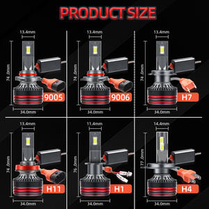 Ampoules de phare LED M8 PRO 60W Haute puissance H8/H9/H11/H7/H4 Universel 12V 6500K Lumière de voiture Cruze 9005 9006 VENTE CHAUDE - Product Image 5