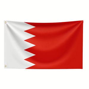 Drapeau du Bahreïn 3x5 pieds |   Toile en polyester imprimée numériquement, couleurs vives, résistante à la décoloration, double couture, œillets en laiton, intérieur/extérieur - Product Image 1