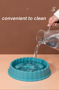 ชามให้อาหารสุนัขแบบกลมสีส้มสีน้ำเงินสีเขียวเหลือง - Product Image 4