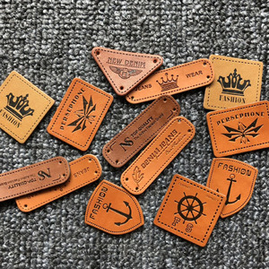 Guangzhou Lefeng Manufacturer Custom Debossed Logo Leather Brand Tag Handmade <strong>Black</strong> Leather Patch <strong>Labels</strong> For <strong>Jeans</strong> Garment - Product Image 6