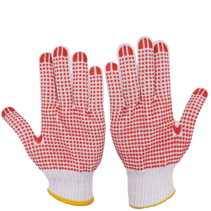 Guantes <span class=keywords><strong>de</strong></span> <span class=keywords><strong>Trabajo</strong></span> <span class=keywords><strong>de</strong></span> Algodón con Puntos <span class=keywords><strong>de</strong></span> PVC, Doble Punto, para Uso Diario - Product Image 5
