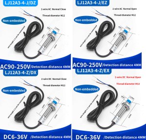 HUCHDQ PSN17-5DN LJ12A3-4-Z/BX 유도 근접 스위치 센서 NPN 일반 개방형 위치 감지용 DC6-36V - Product Image 6