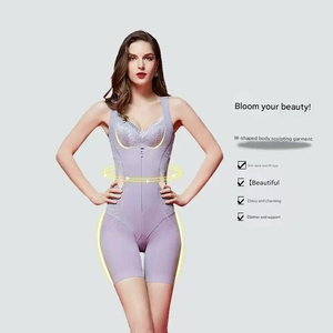 Ensemble de lingerie sculptante intégrale respirante et écologique en dentelle, amincissant, rehausseur de fesses et gainant ventre plat, sans couture pour femme, vente en gros - Product Image 4