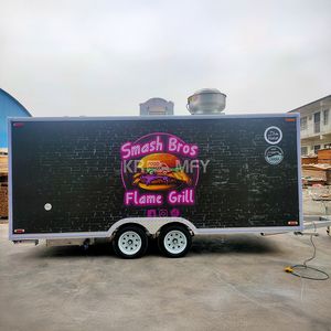 รถขายอาหารเคลื่อนที่แบบใหม่ รถบรรทุกเร็ว รถเข็นขายอาหาร และรถพ่วงพร้อมรถพ่วงขายไอศกรีมผลไม้ - Product Image 5