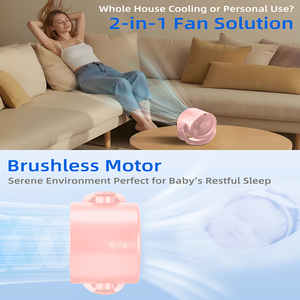 Mini Ventilador de Escritorio, 120 Velocidades Ajustables, Portátil, Refrigeración por Aire, Mini Ventilador de Mesa Recargable de 4000 mAh con Tipo-C - Product Image 2