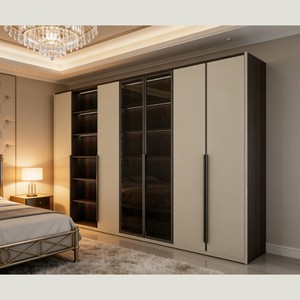 Armoire de rangement en bois au design moderne, réglable et multifonctionnelle pour chambre à coucher, salon et bureau à domicile - Product Image 1