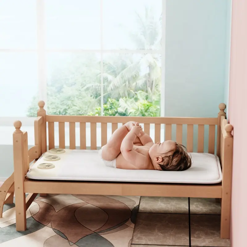 4. उच्च गुणवत्ता वाले बेहतर नींद लुभावनी जलरोधक 3 डी पॉलीमर कूलिंग गद्दे बच्चे के बिस्तर के लिए