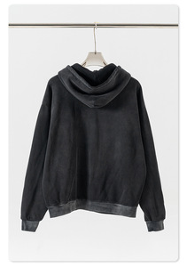 Sweat à capuche unisexe épais et lourd en molleton avec logo personnalisé en relief, idéal pour l'hiver, vente en gros - Product Image 5