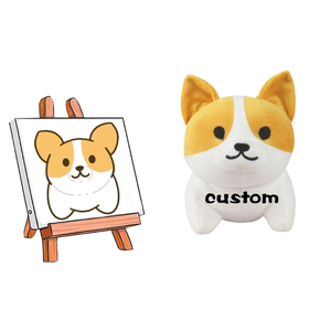 Porte-clés en peluche mignon Kawaii de 10 cm, adorable chiot Corgi, jouet en peluche - Product Image 1