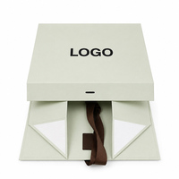 Caja de Regalo Magnética Plegable con Logotipo Personalizado, Caja de Embalaje de Papel Rígido de Lujo con Cinta para Regalos