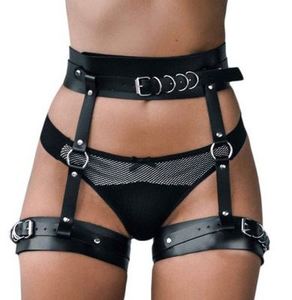 Vente en gros bas de lingerie avec ceinture pour femmes harnais pour jambes en cuir ceinture épée Harajuku harnais en cuir ceinture <span class=keywords><strong>porte</strong></span>-jarretelles pour jambes gothiques - Product Image 4