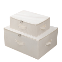 Boîte de rangement pliable en tissu non tissé lavable 10-20L 56x32x33cm, anti-poussière, grande capacité, organisateur de vêtements et de chaussures