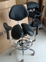 Tabouret dentaire ergonomique en forme de selle GINEE en cuir microfibre, réglable en hauteur, chaise de médecin pour clinique dentaire