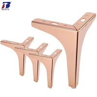 Pieds de meubles triangulaires robustes en fer chromé, personnalisables et réglables, pour canapé, chaise, usage extérieur, ferme, maison, bureau
