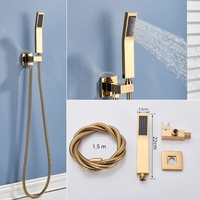 Système de douche à effet pluie sur mesure certifié CE, fabrication OEM/ODM, avec noyau en laiton et support pour douchette à main, vente en gros sous marque privée