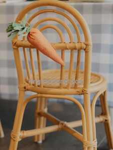 Vintage Style Handmade Rattan <b>Chair</b> for <b>Kids</b> - Durable Wicker Child Seat for Birthday Party - Product Image 3