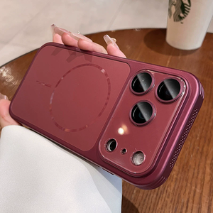 Coque de téléphone magnétique de luxe AG mate à dissipation thermique pour iPhone 17 16 15 14 13 Pro Max avec protection d'objectif et pare-chocs - Product Image 1
