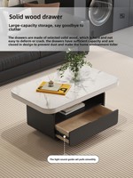 Table basse carrée moderne minimaliste et mobile avec chariot Mobilier de salon de luxe pour la maison Design créatif pour petit appartement Canapé