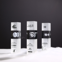 Modèle personnalisé de trophées en cristal clair sculpté Technique rentable Iceberg Thème Souvenir Ornements Plaque Prix des fournisseurs