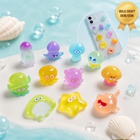 Cabochons en gros d'animaux marins, breloques 3D personnalisées d'animaux marins, motifs variés pour accessoires de cheveux, sacs et téléphones