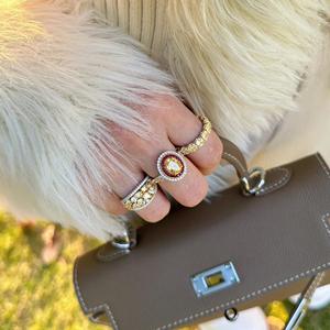 Bague en argent pur S925, collection diamant haute teneur en carbone, cercle complet, bijoux de luxe pour femme élégante, œuf de pigeon superposé - Product Image 2