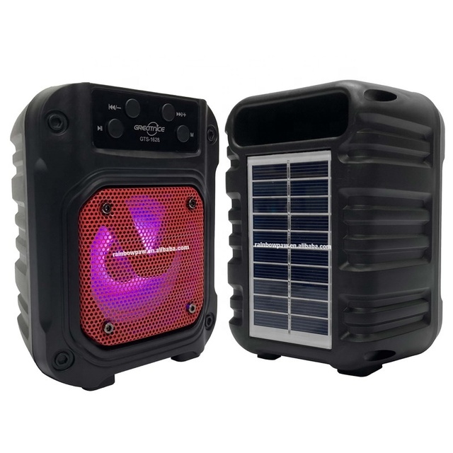 New Arrivals GTS-1628 Kts Gts 3 Inch Portable Wireless Solar Powered Speakers Outdoor Usb Tws Amplified Speaker Mp3 Music Player