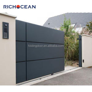 RICHOCEAN 2025 más nuevo arte de aluminio Villa patio casa eléctrica puerta abatible puerta grande de lujo para residencia - Product Image 4