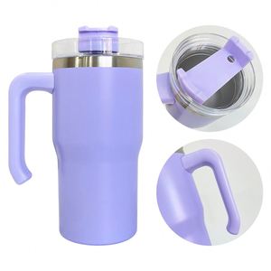 Vaso Térmico de Acero Inoxidable con Aislamiento al Vacío, Color Caramelo, para Sublimación, para Niños y Estudiantes, 20 oz, con Asa y Pajitas - Product Image 2