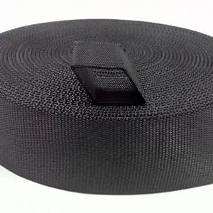 Sangle <span class=keywords><strong>tubulaire</strong></span> en polyester en nylon noir creux à haute ténacité Sangle <span class=keywords><strong>tubulaire</strong></span> ronde douce pour fournitures d'extérieur en fronde - Product Image 3
