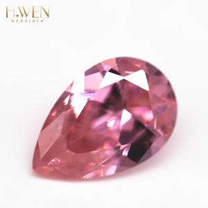 Alternativa de Diamante de Moissanita Brillante y Colorida en Forma de Pera |   Piedra Suelta Certificada por GRA |   Fabricación de Joyas - Product Image 5