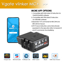 Escáner OBD2 Vgate VLinker MC ELM327 V2.2 Bluetooth 3.0, Herramienta de Diagnóstico Automotriz OBD 2 BimmerCode FORScan, ELM 327 V1 5