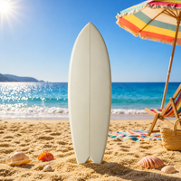 Planche de surf hybride Eps Fish Surfboard en époxy transparent