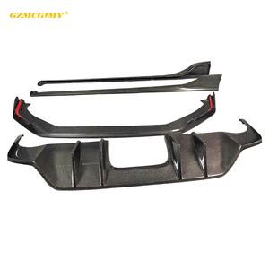 Kit de carrosserie en Fiber de carbone véritable haute Performance jupe latérale de diffuseur de lèvre avant de pare-chocs de voiture pour <span class=keywords><strong>Honda</strong></span> FL5 - Product Image 1