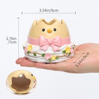 Petit pot de fleurs en résine en forme de nid de poussin, porte-stylo, panier kawaii fait main avec trou de drainage personnalisé, emballage facile à assembler
