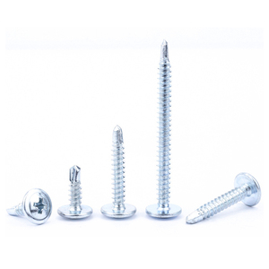 Paquete de 10 tornillos autorroscantes de acero inoxidable 304/410, métricos, azul-plateado, M4.2 M4.8, para chapa metálica - Product Image 6