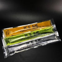 Sac à crème glacée transparent avec imprimé personnalisé, sac d'emballage en plastique pour glace popsicle, de qualité alimentaire, 100ml, 120ml, 1 pièce