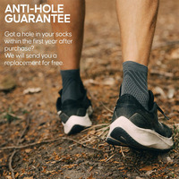 Chaussettes de course unisexes en tricot anti-friction, légères, rembourrées, avec coussinets antidérapants, évacuation de l'humidité pour l'automne
