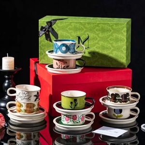 Piattino da tè e tazza di caffè personalizzabile europeo Fine Bone China Set piattino da tè mattina e pomeriggio - Product Image 6