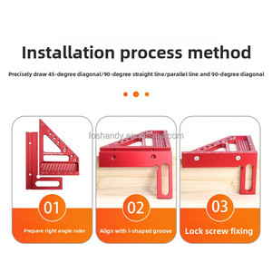 Xách tay 45/90 độ đa góc Đo Cai Trị cho chế biến gỗ vẽ & thiết kế-New cấp công nghiệp 3D miter Cai Trị - Product Image 3