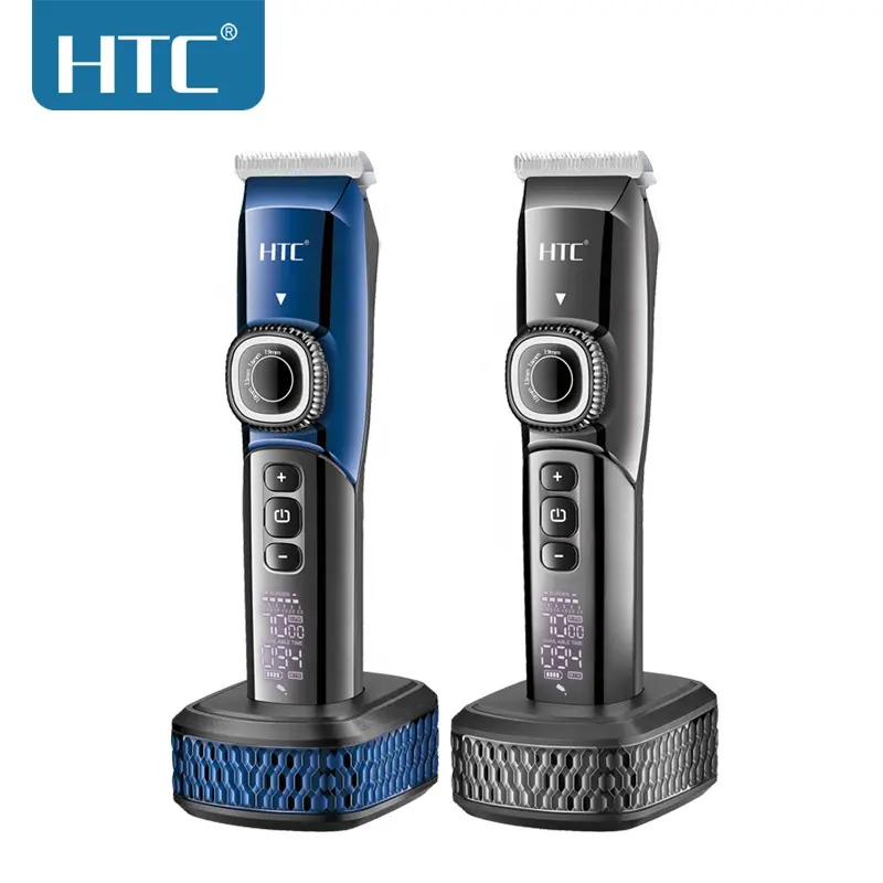 HTC Профессиональный светодиодный дисплей машинка для стрижки волос для парикмахерских и салонов со специальным алмазным концептуальным дизайном по адресу-788
