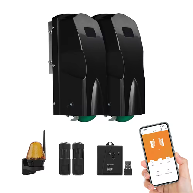 DC 24V Smart Remote Control Auto Electric Wheel Rolling Swing Gate Motor Opener Operator Kit
