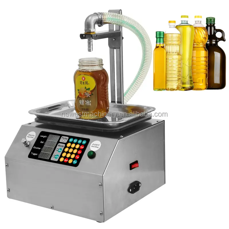 عرض ساخن آلة ملء شبه آلية لمعالجة عسل الزجاجات زجاجات تعبئة وتعبئة العسل آلة ملء وعاء العسل