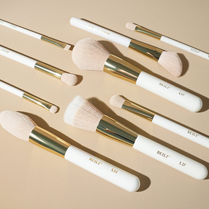 Custom Logo 9pcs Professional Pink Bristle Makeup <b>Brush</b> Set White Aluminum Synthetic Hair Vegan Cosmetic <b>Brushes</b> - Product Image 1