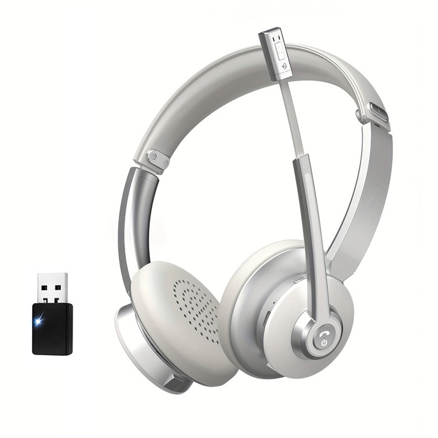 Call Centre Wireless Headset with Microphone ,Wireless Headphones for Office Telemarketing and Customer Support