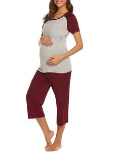 Mamma che allatta maternità donna incinta dolce mamma vestiti incinta e <span class=keywords><strong>allattamento</strong></span> a strati Jogger Set per le donne - Product Image 3