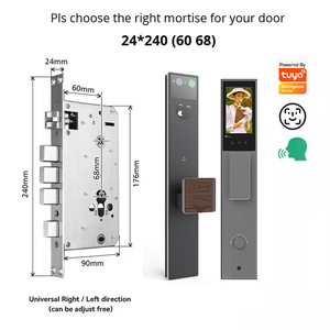 ระบบล็อคอัจฉริยะควบคุมด้วยเสียง AI พร้อมกล้องอินเตอร์คอมสำหรับประตูไม้ รองรับการปลดล็อคด้วยใบหน้า ลายนิ้วมือ รหัสผ่าน ควบคุมระยะไกลผ่านแอป Tuya - Product Image 5