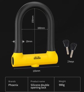 Best-seller Serrure de vélo en forme de <span class=keywords><strong>U</strong></span> Populaire Personnalisé Sécurité Antivol Vélo <span class=keywords><strong>U</strong></span> Serrure 2 Clés Mot de Passe Serrure en Acier - Product Image 5