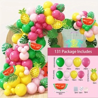Set Balon Lengkung Tema Buah Stroberi Nanas Semangka Lemon Berkualitas Tinggi untuk Latar Belakang Pesta Ulang Tahun Anak Laki-laki Perempuan