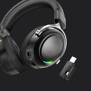 Nouveau <span class=keywords><strong>casque</strong></span> de <span class=keywords><strong>jeu</strong></span> sans fil et filaire E-sport <span class=keywords><strong>avec</strong></span> ANC, son 7.1, micro ENC, rechargeable, faible latence, pour voyages, métal, FPS, aviation, téléphone portable - Product Image 6