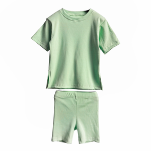 Venta caliente Conjuntos de <span class=keywords><strong>ropa</strong></span> para niños individualistas dinámicos Estilo corto de moda brillante-Conjunto de fibra de bambú de moda para bebés - Product Image 5